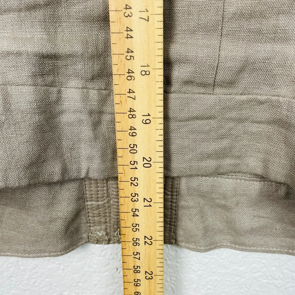 Luciano Dante Jacket Womens XL Linen Roll‎ Tab Sleeves Lagenlook Beachy Coastal